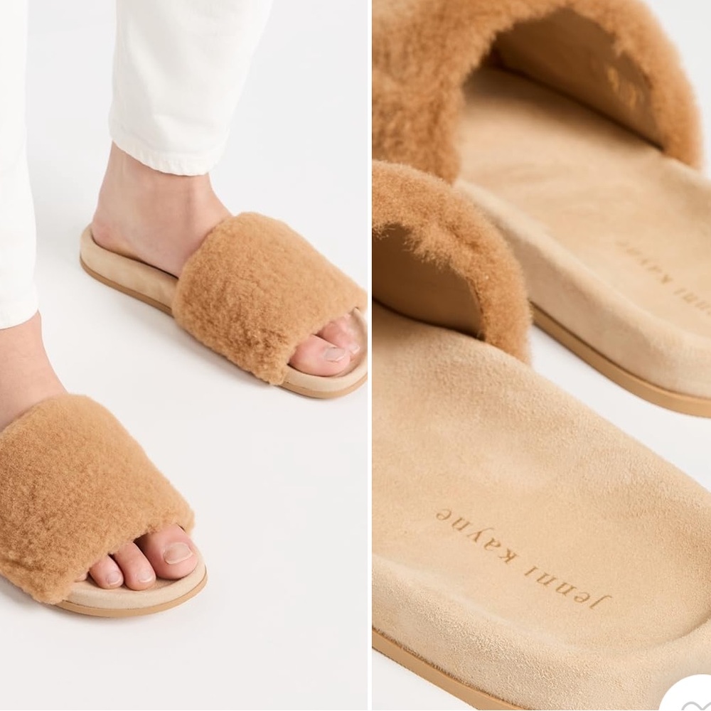 Shearling Slide Sandal jenni kayne BRAND NEW Only worn inside